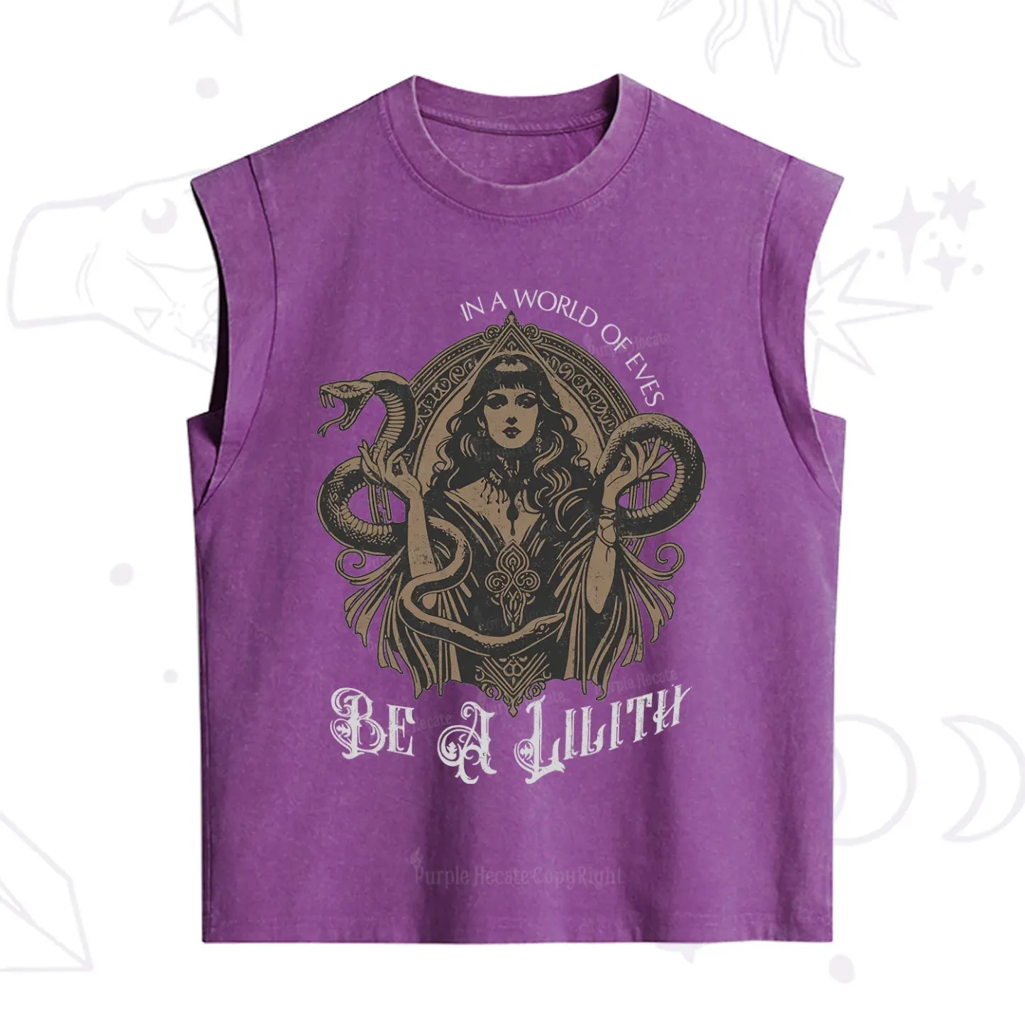 Purplehecate In a World of Eves Be a Lilith Gothic Occult Vintage Washed Tank
