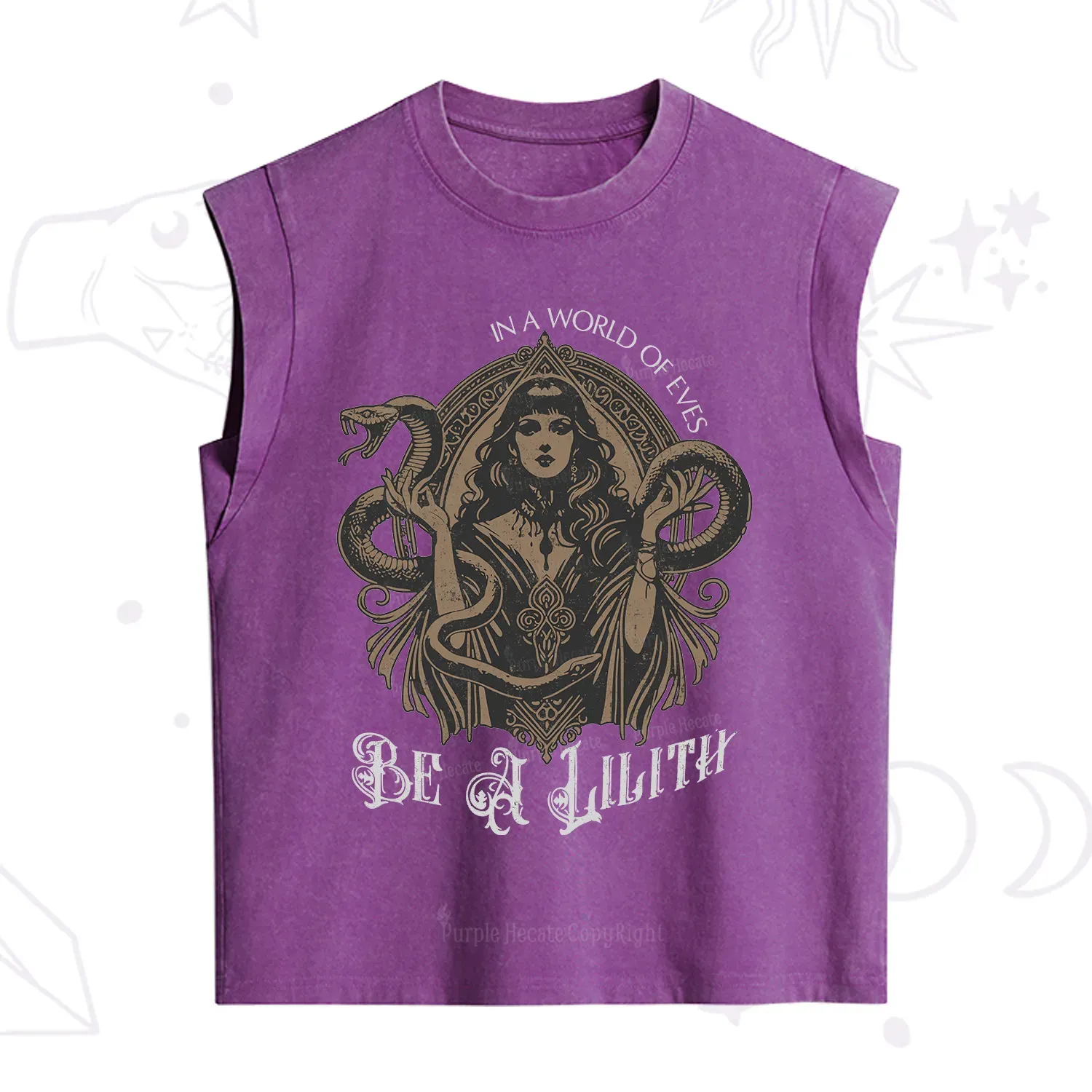 Purplehecate In a World of Eves Be a Lilith Gothic Occult Vintage Washed Tank
