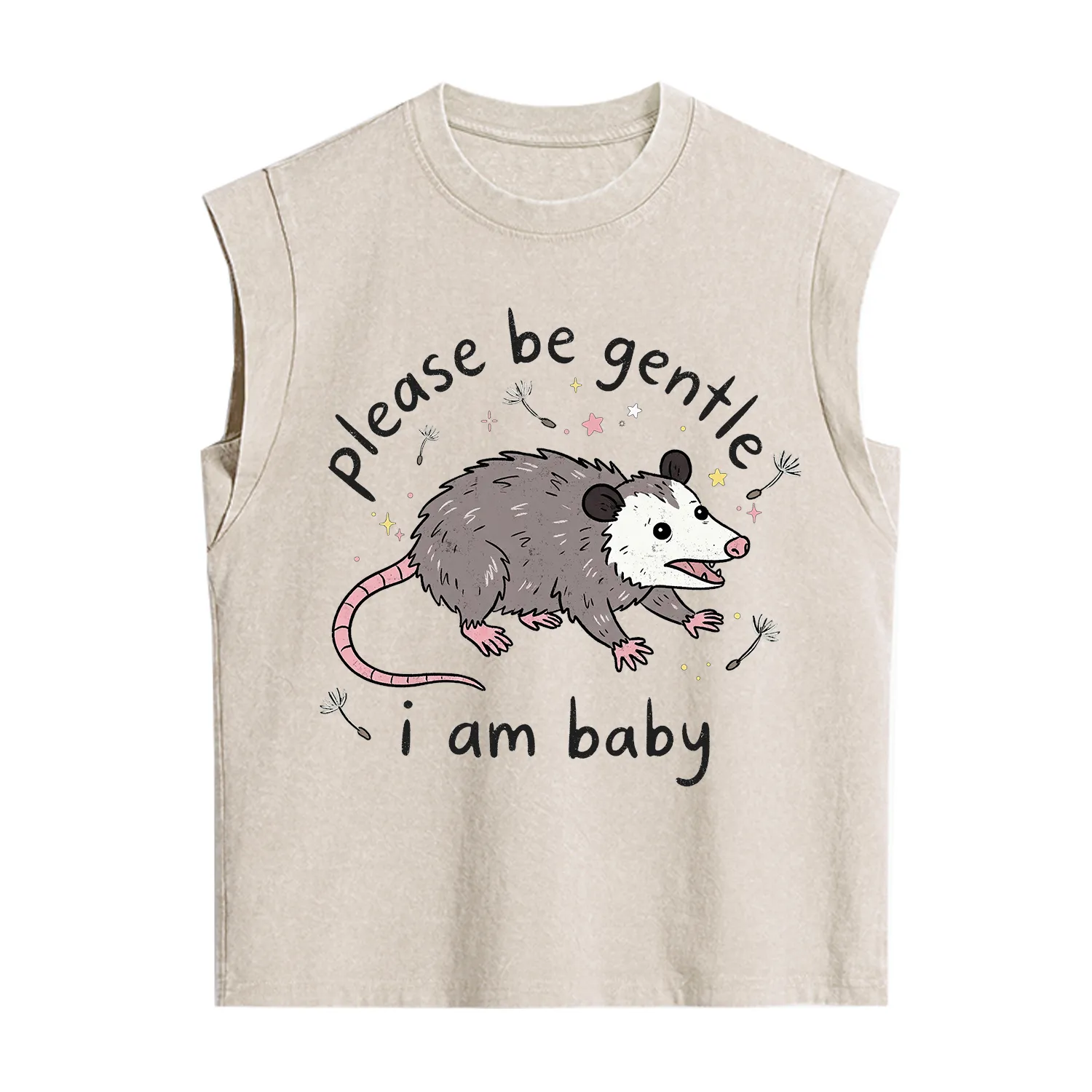 Purplehecate Please Be Gentle Possum Vintage Washed Tank