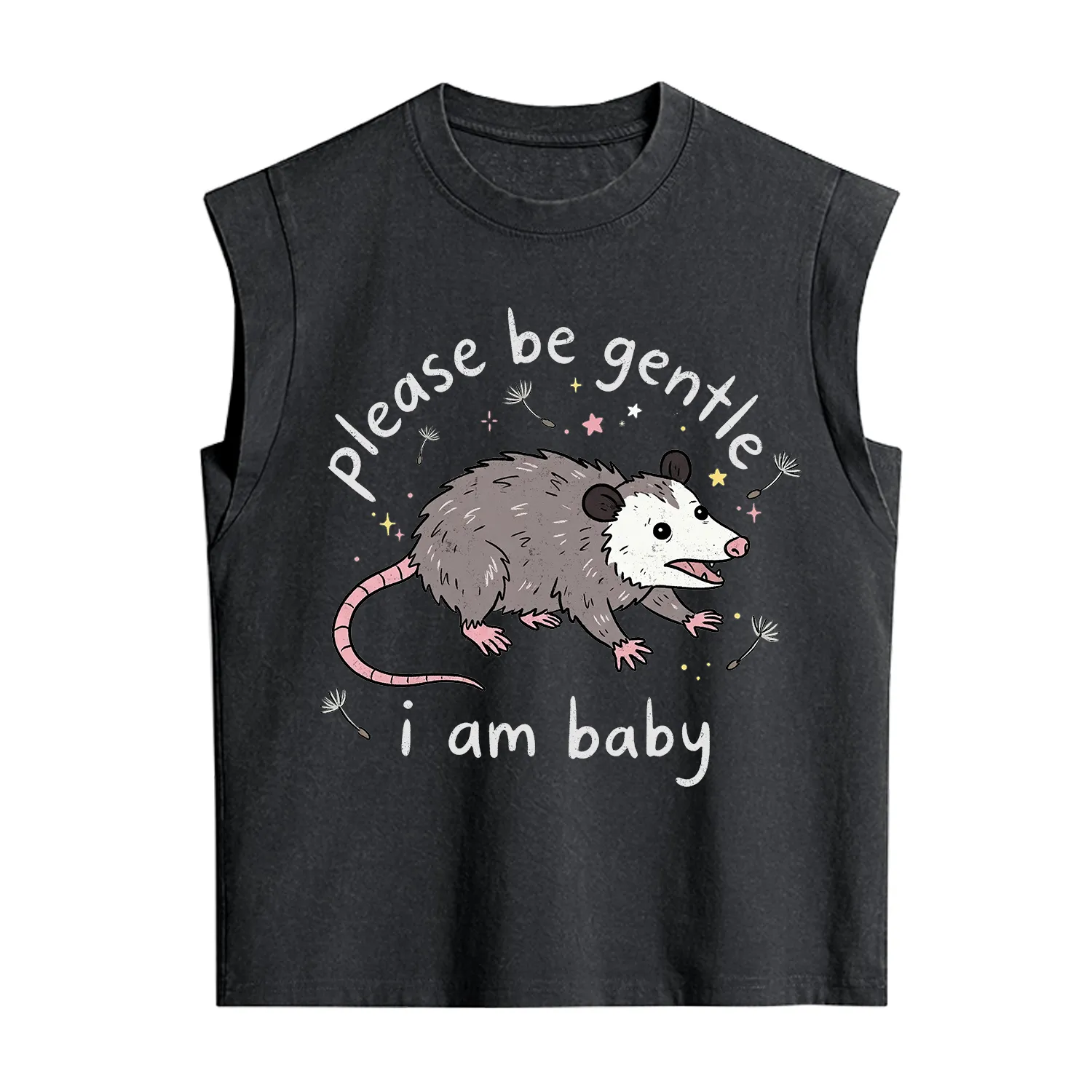 Purplehecate Please Be Gentle Possum Vintage Washed Tank