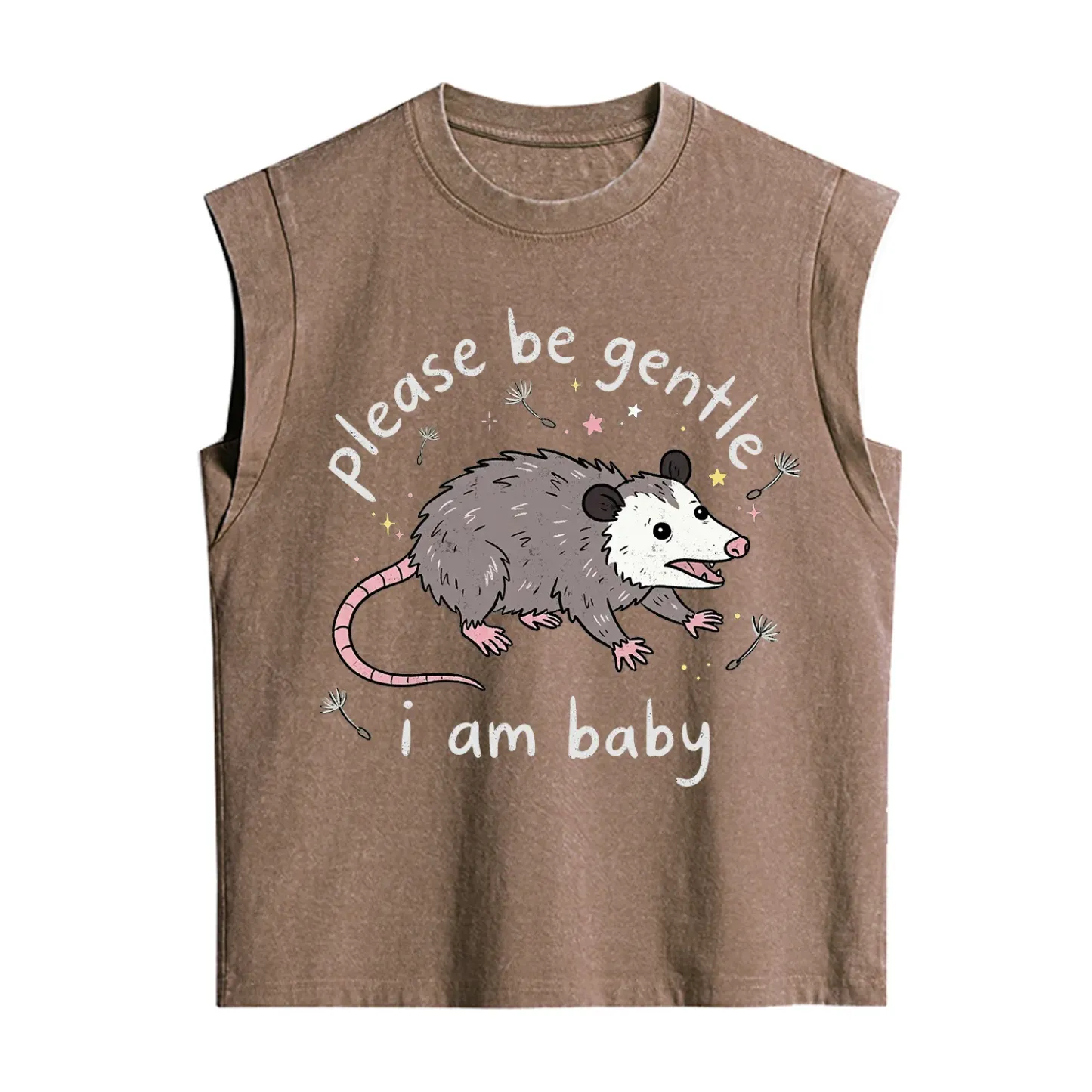 Purplehecate Please Be Gentle Possum Vintage Washed Tank