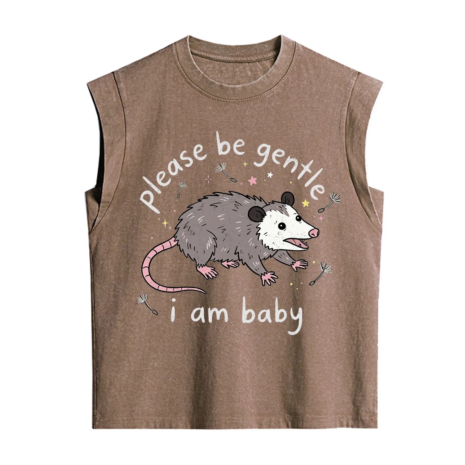 Purplehecate Please Be Gentle Possum Vintage Washed Tank
