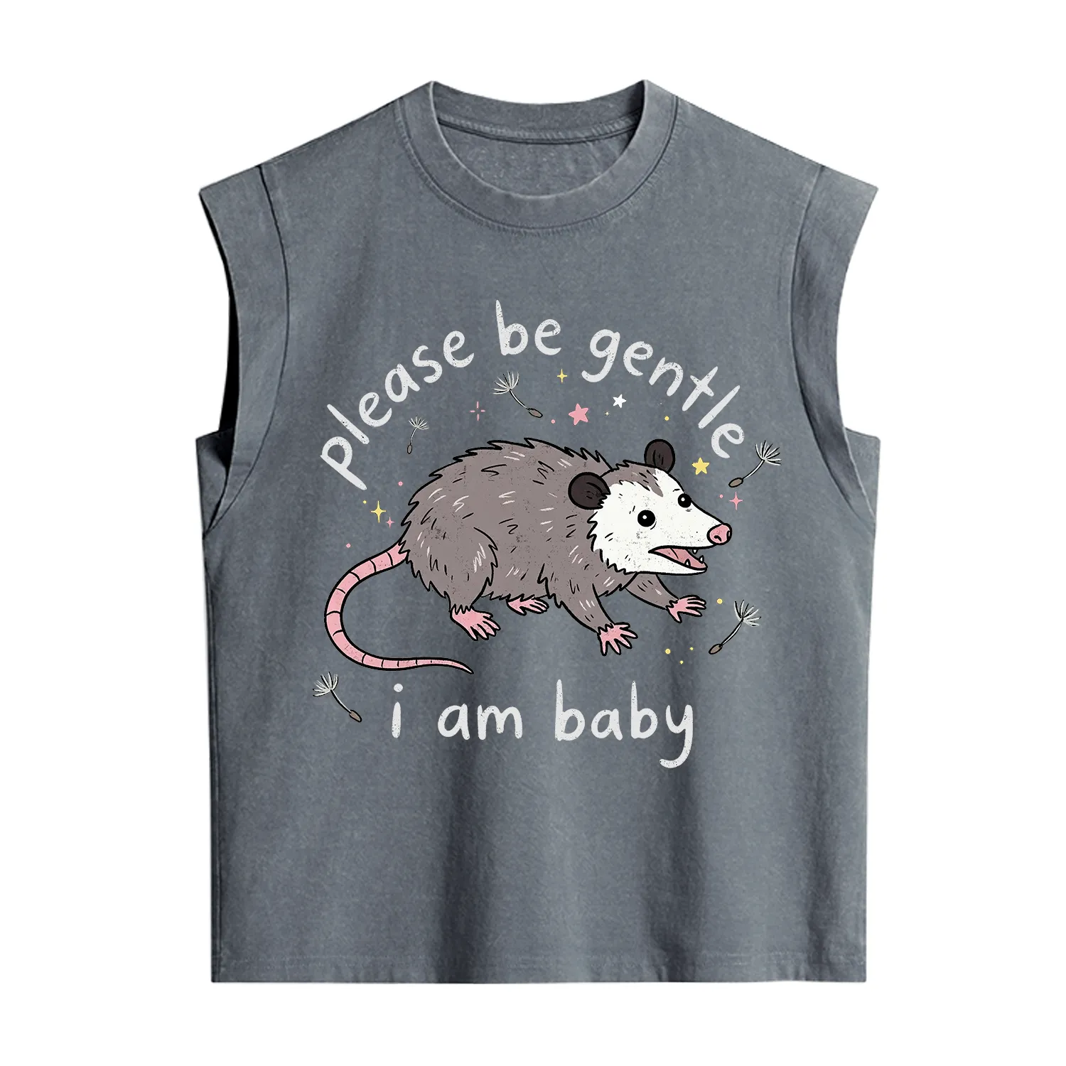 Purplehecate Please Be Gentle Possum Vintage Washed Tank
