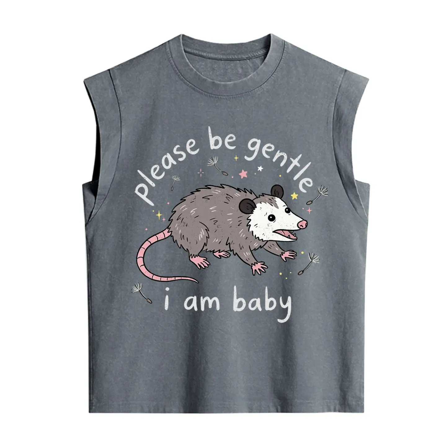 Purplehecate Please Be Gentle Possum Vintage Washed Tank