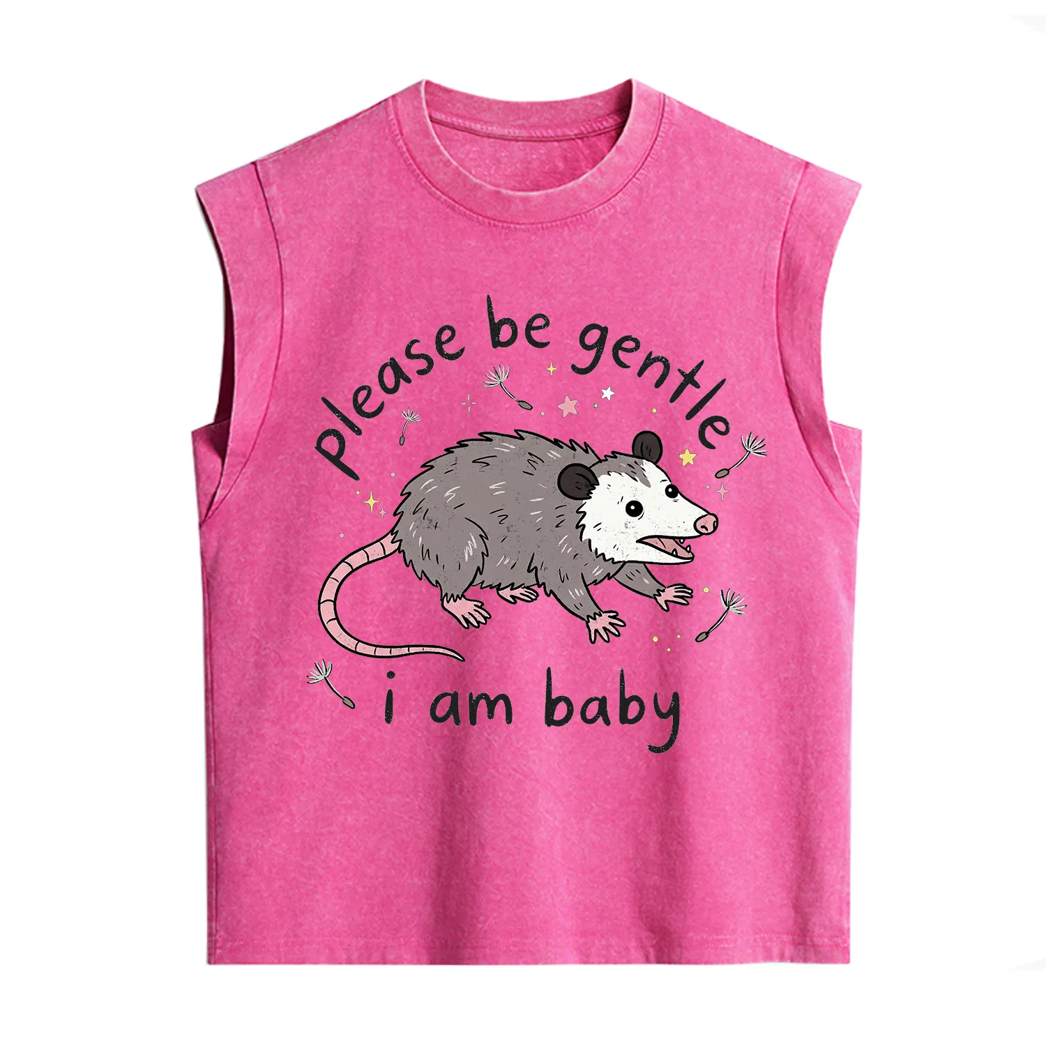 Purplehecate Please Be Gentle Possum Vintage Washed Tank