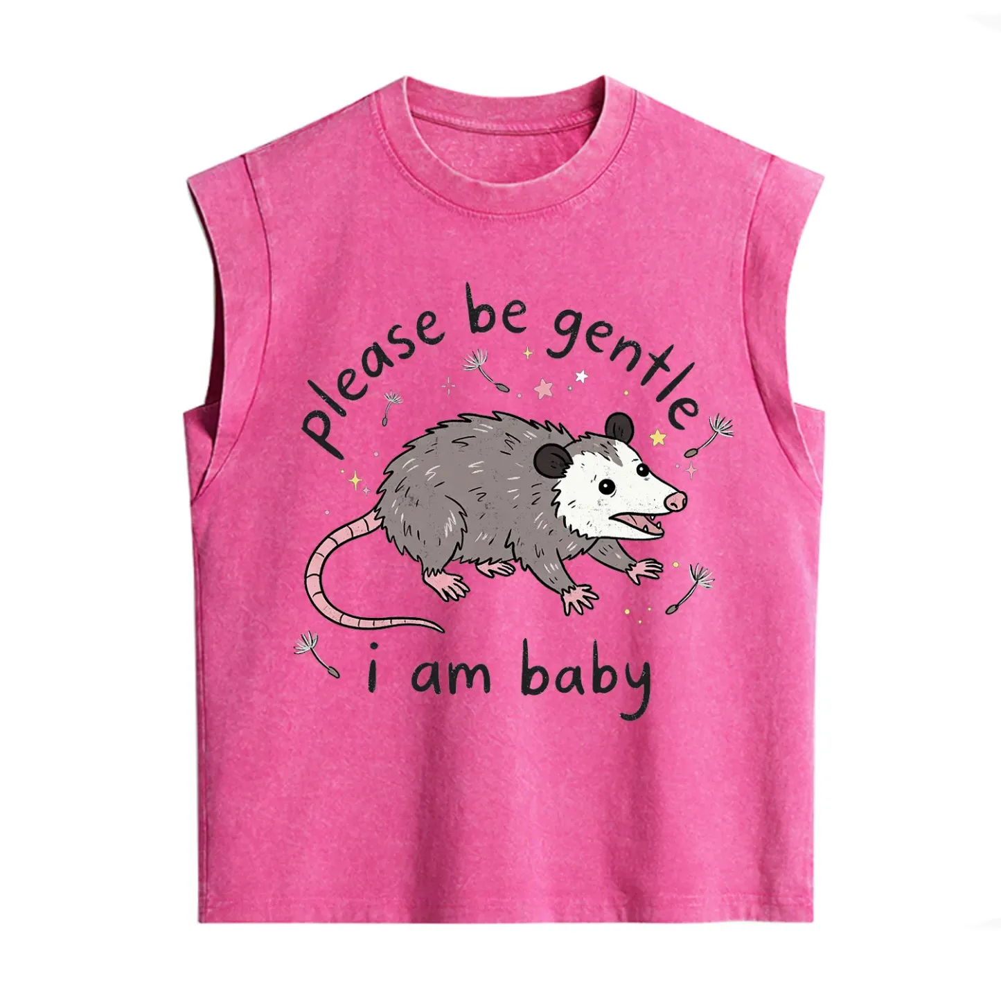 Purplehecate Please Be Gentle Possum Vintage Washed Tank