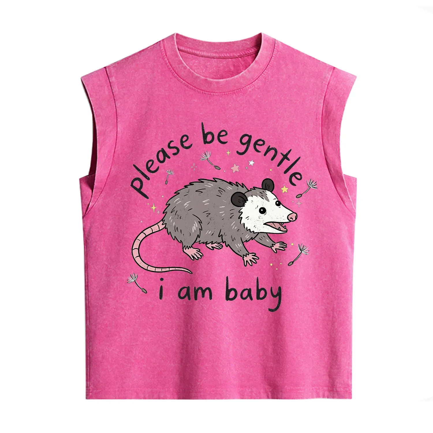 Purplehecate Please Be Gentle Possum Vintage Washed Tank