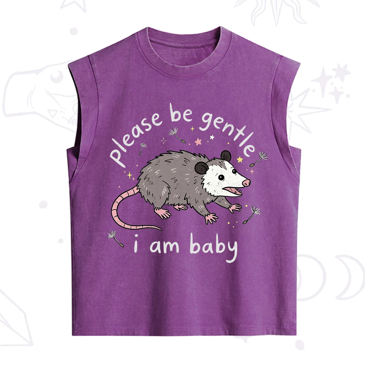 Purplehecate Please Be Gentle Possum Vintage Washed Tank