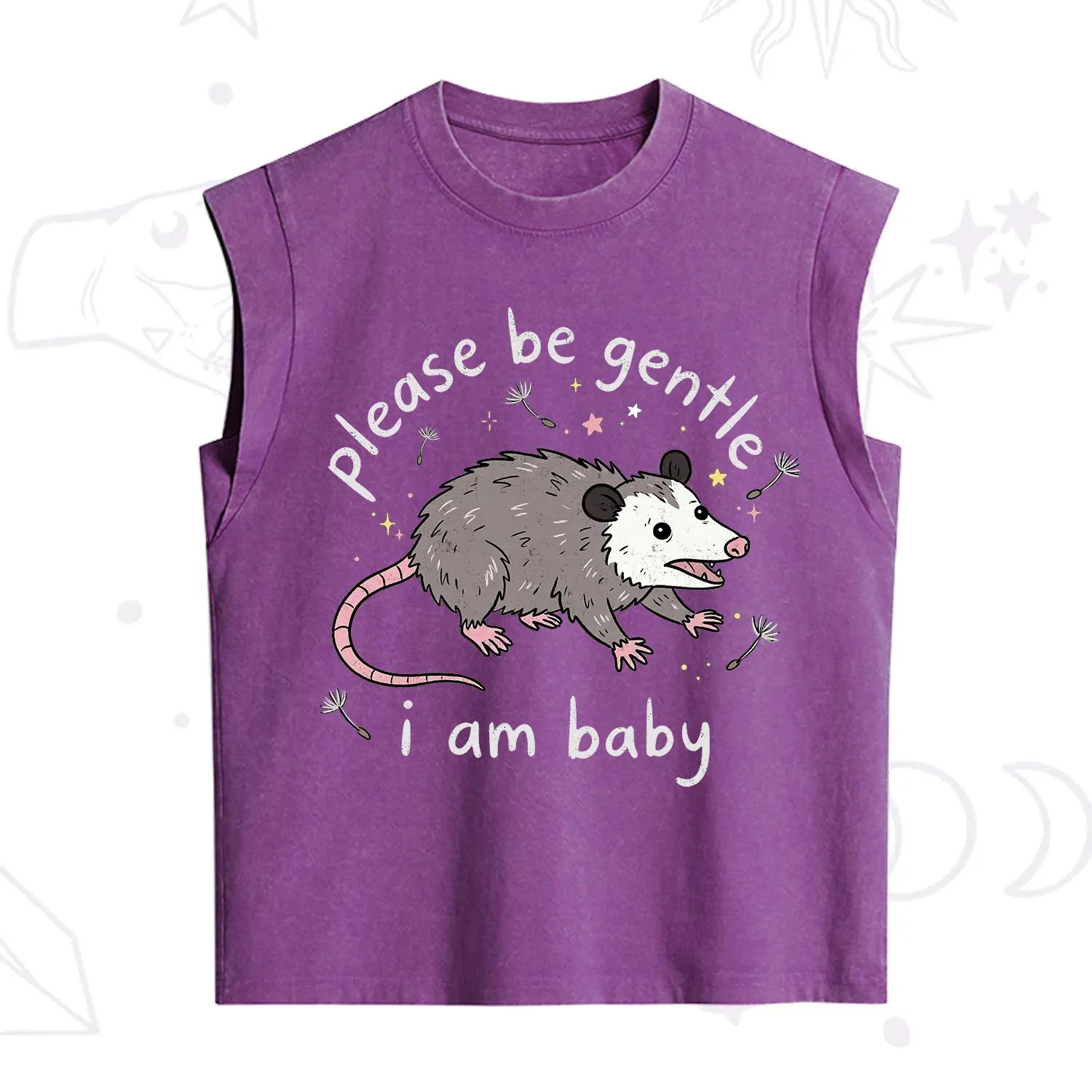 Purplehecate Please Be Gentle Possum Vintage Washed Tank