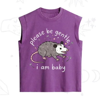 Purplehecate Please Be Gentle Possum Vintage Washed Tank