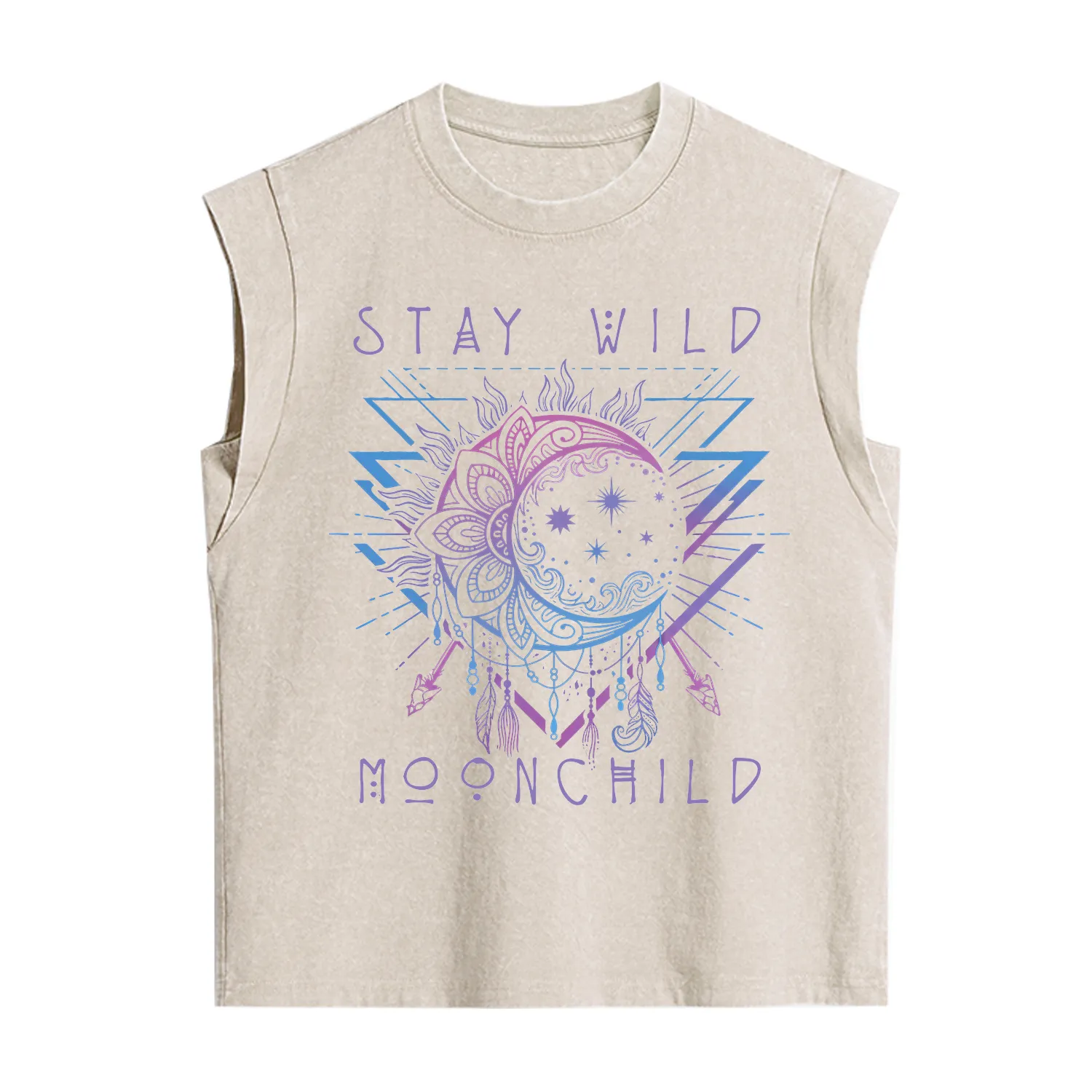Purplehecate Stay Wild Moonchild Vintage Washed Tank
