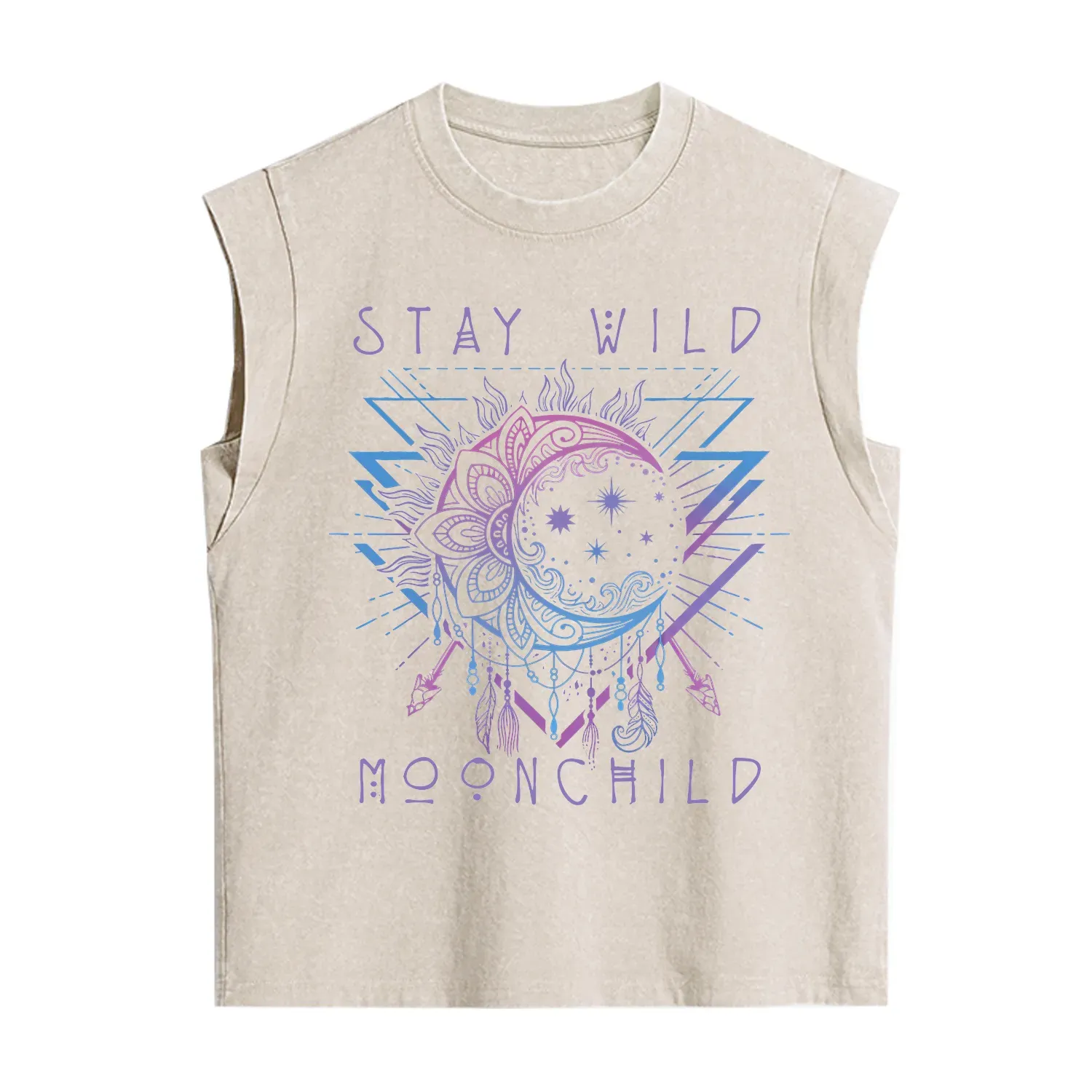 Purplehecate Stay Wild Moonchild Vintage Washed Tank