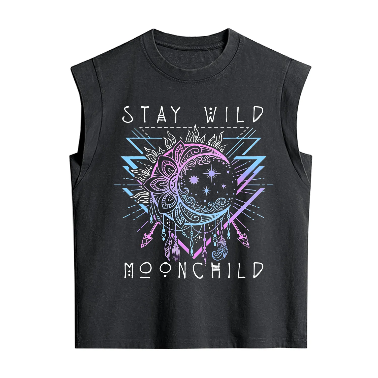 Purplehecate Stay Wild Moonchild Vintage Washed Tank
