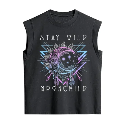 Purplehecate Stay Wild Moonchild Vintage Washed Tank