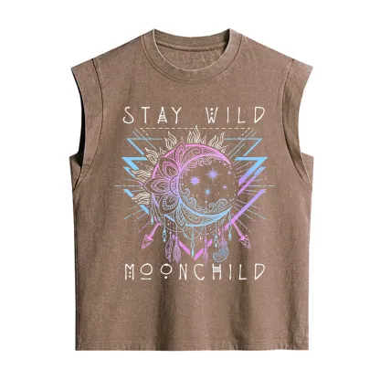 Purplehecate Stay Wild Moonchild Vintage Washed Tank
