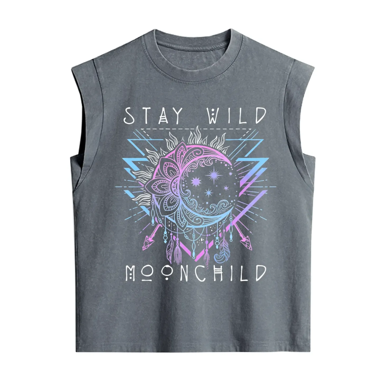 Purplehecate Stay Wild Moonchild Vintage Washed Tank
