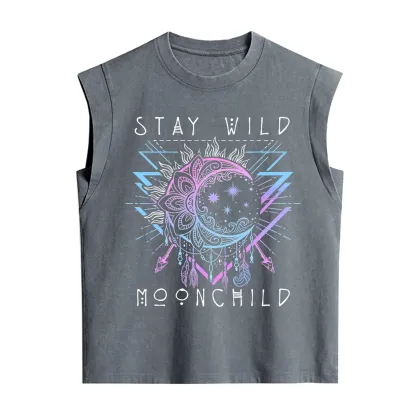 Purplehecate Stay Wild Moonchild Vintage Washed Tank
