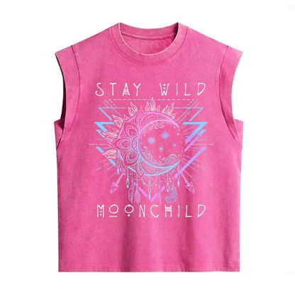 Purplehecate Stay Wild Moonchild Vintage Washed Tank