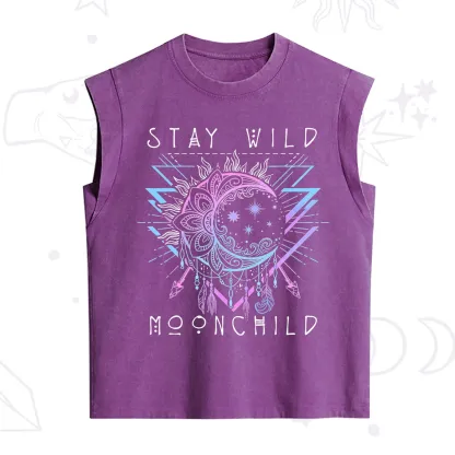 Purplehecate Stay Wild Moonchild Vintage Washed Tank