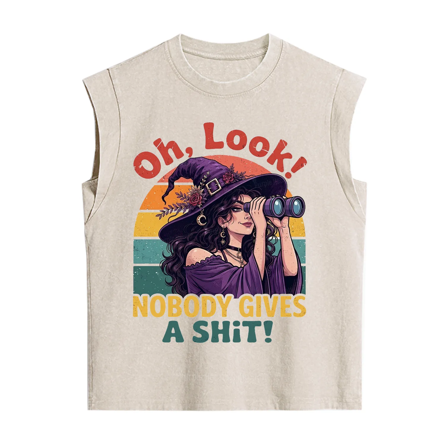 Purplehecate Oh Look Nobody Cares Witch Vintage Washed Tank