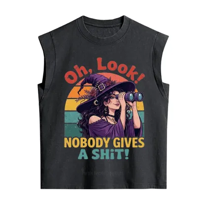 Purplehecate Oh Look Nobody Cares Witch Vintage Washed Tank
