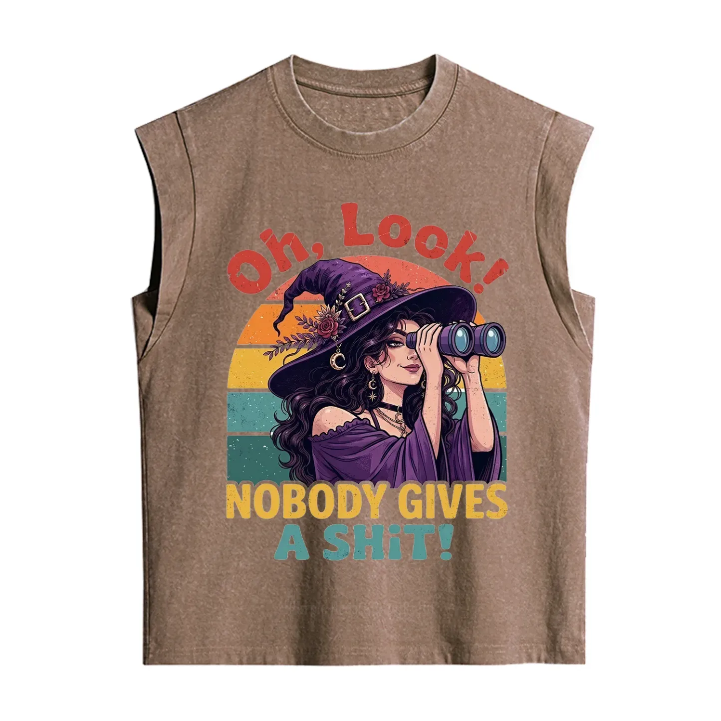 Purplehecate Oh Look Nobody Cares Witch Vintage Washed Tank