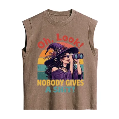 Purplehecate Oh Look Nobody Cares Witch Vintage Washed Tank