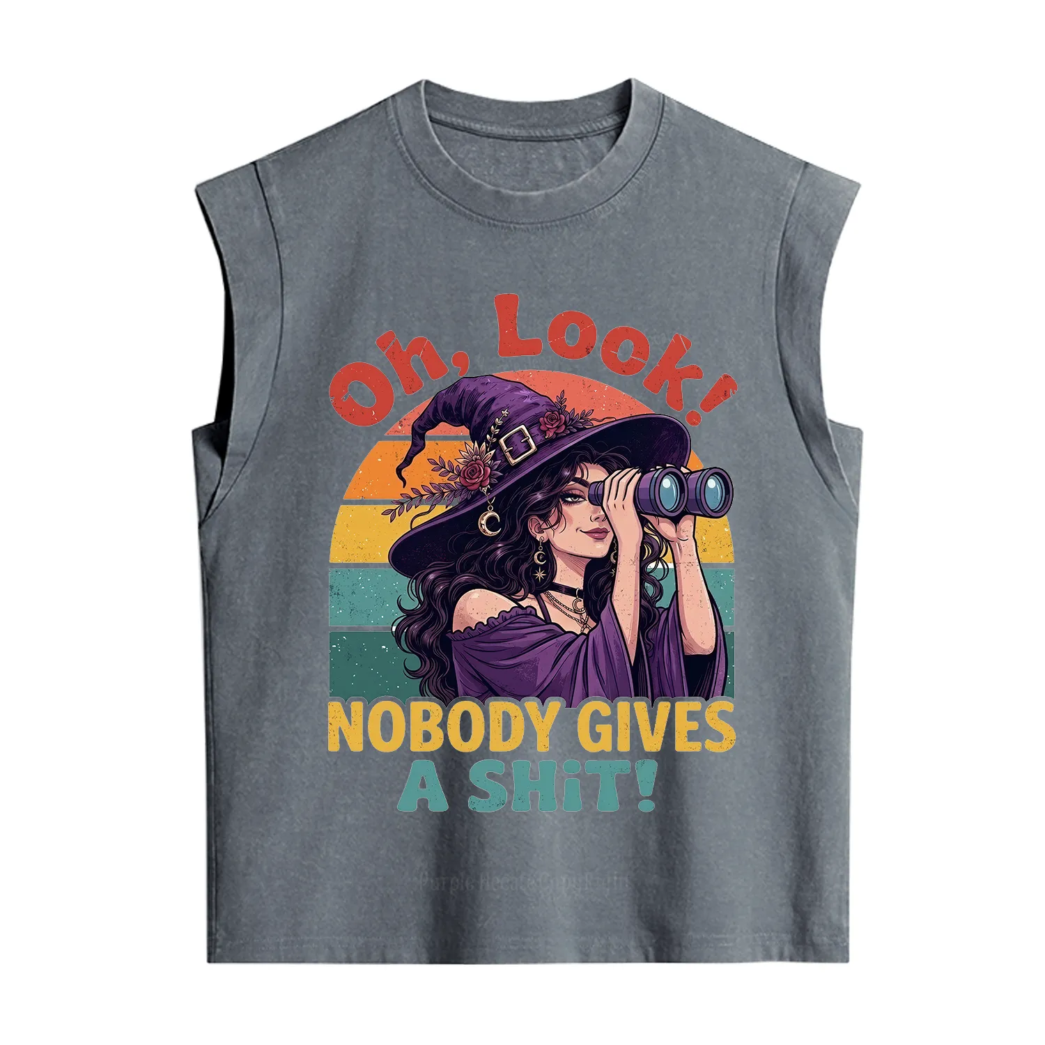 Purplehecate Oh Look Nobody Cares Witch Vintage Washed Tank