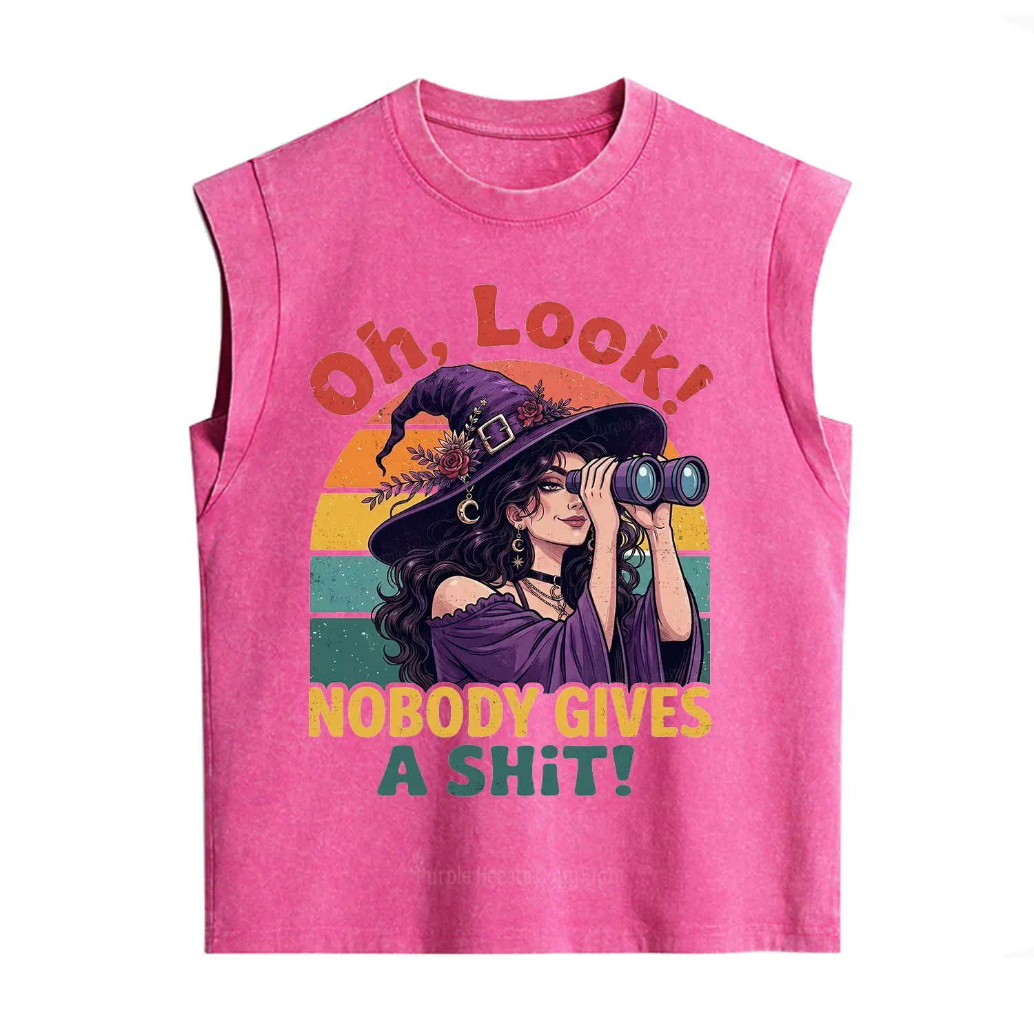 Purplehecate Oh Look Nobody Cares Witch Vintage Washed Tank