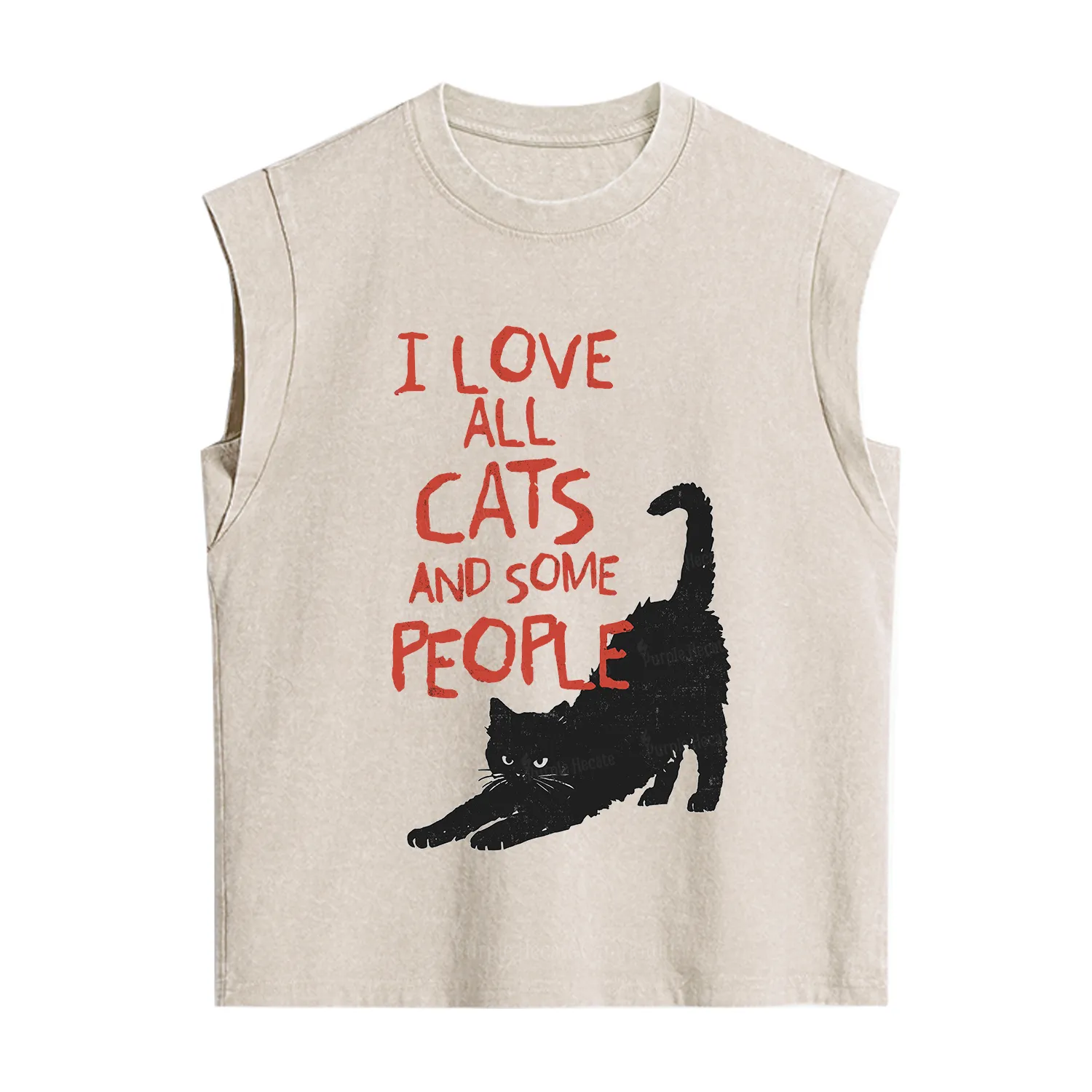 Purplehecate I Love All Cats and Some People Vintage Washed Tank