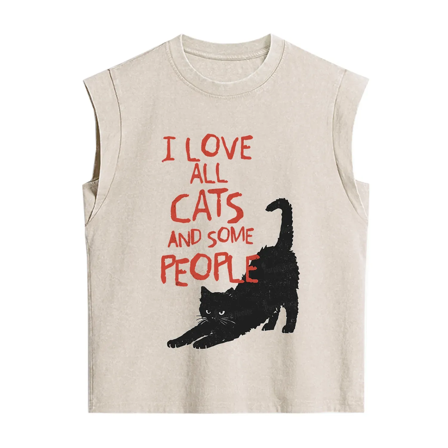 Purplehecate I Love All Cats and Some People Vintage Washed Tank
