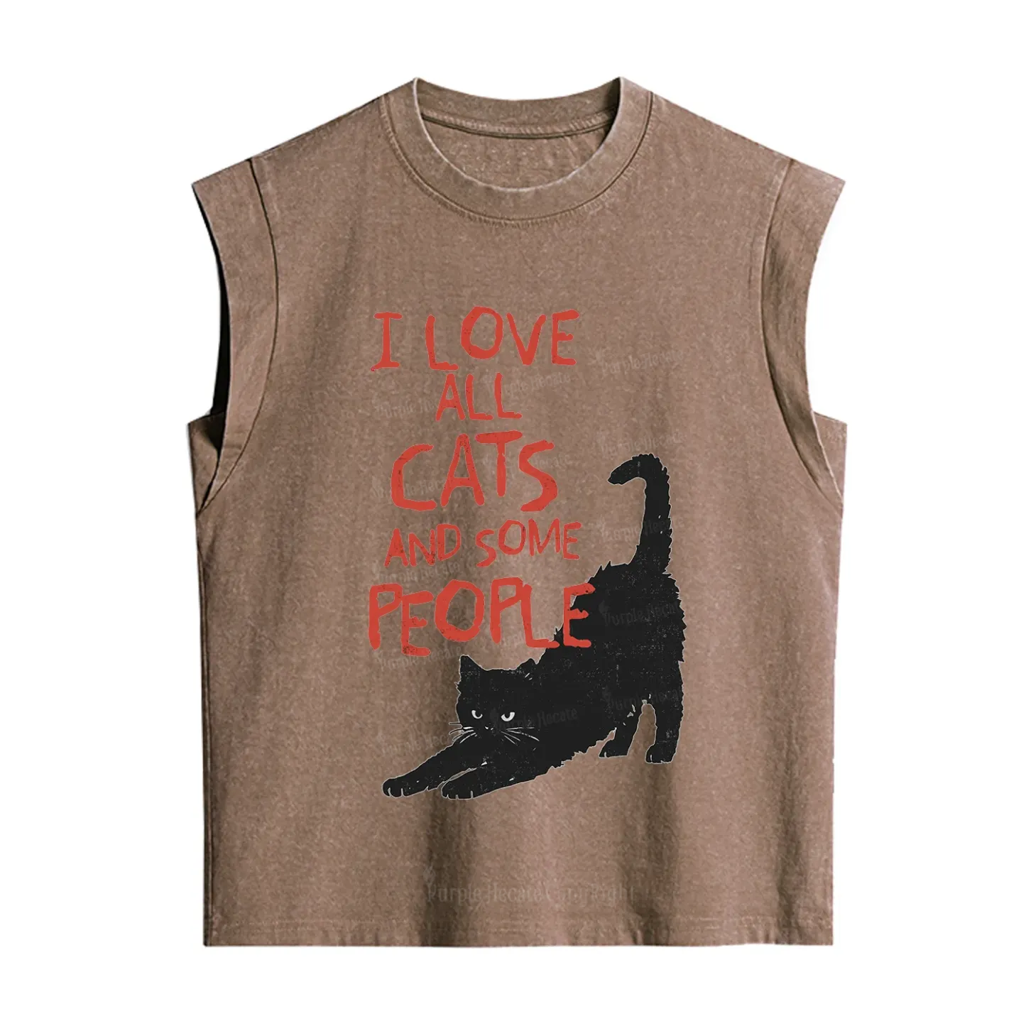 Purplehecate I Love All Cats and Some People Vintage Washed Tank