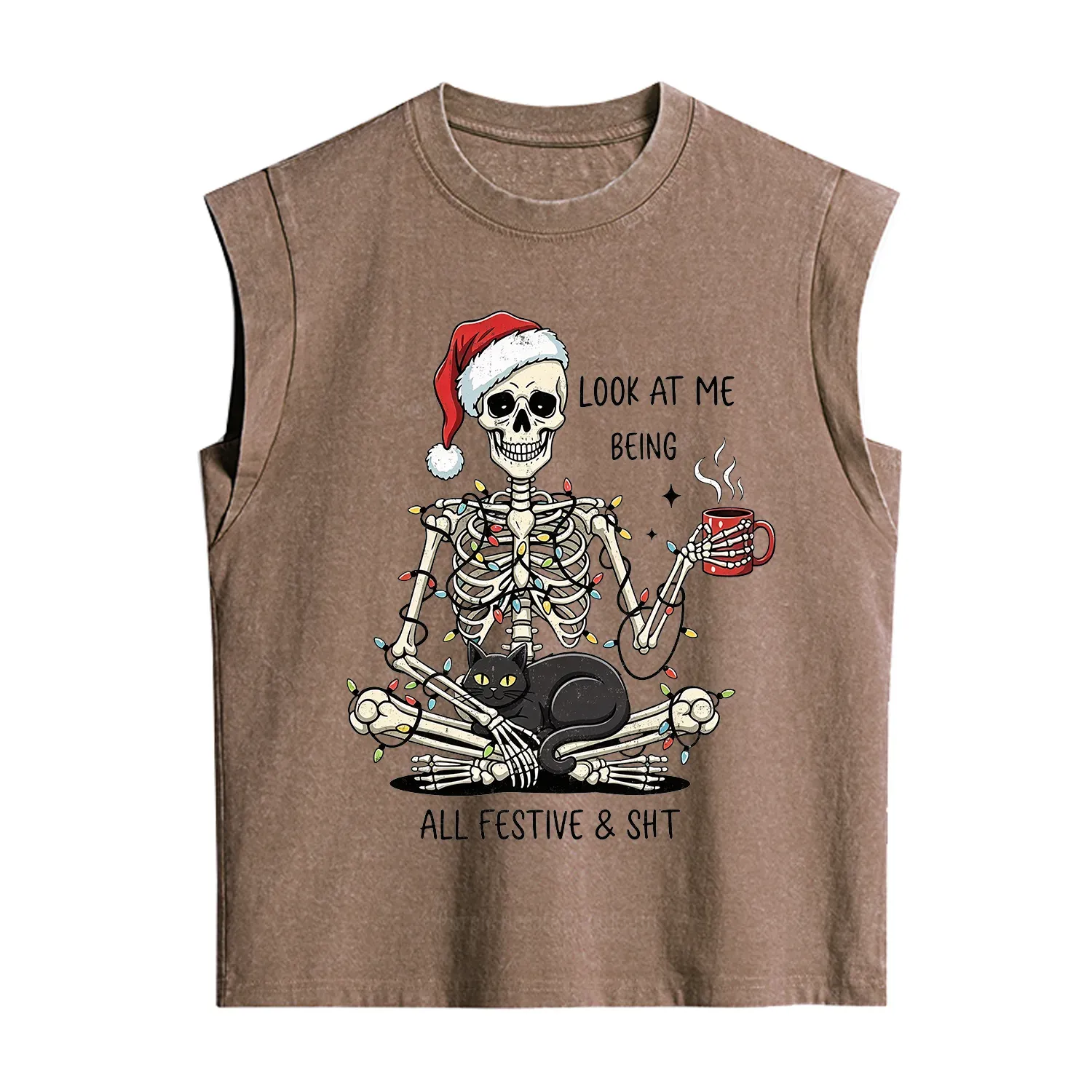 Purplehecate Look At Me Being All Festive Christmas Vintage Washed Tank