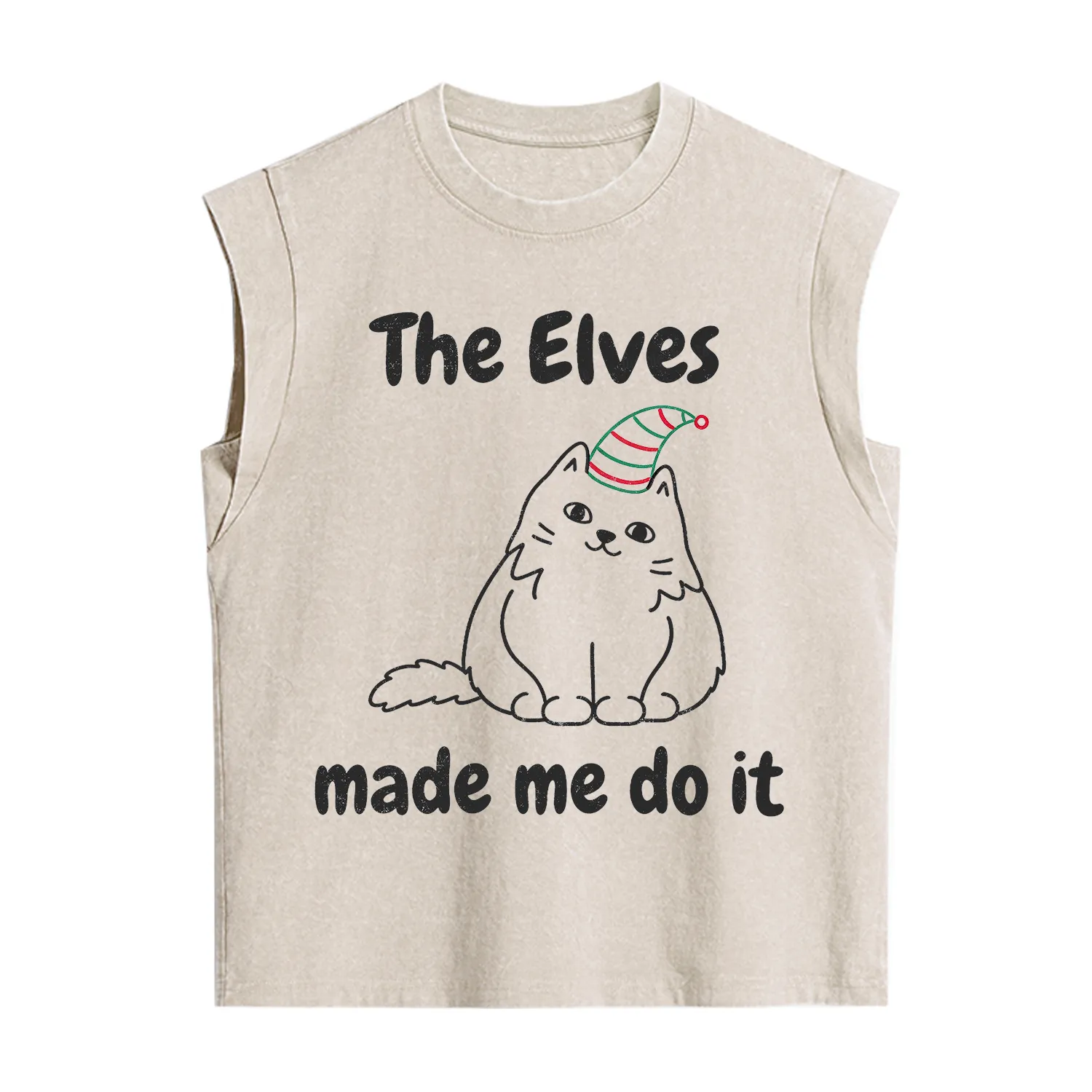 Purplehecate The Elves Made Me Do It Christmas Vintage Washed Tank