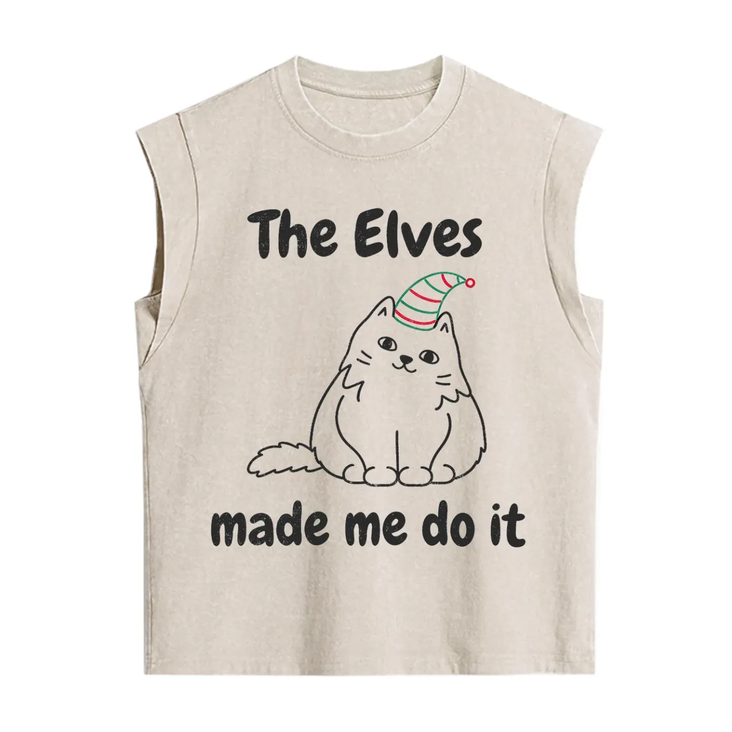 Purplehecate The Elves Made Me Do It Christmas Vintage Washed Tank