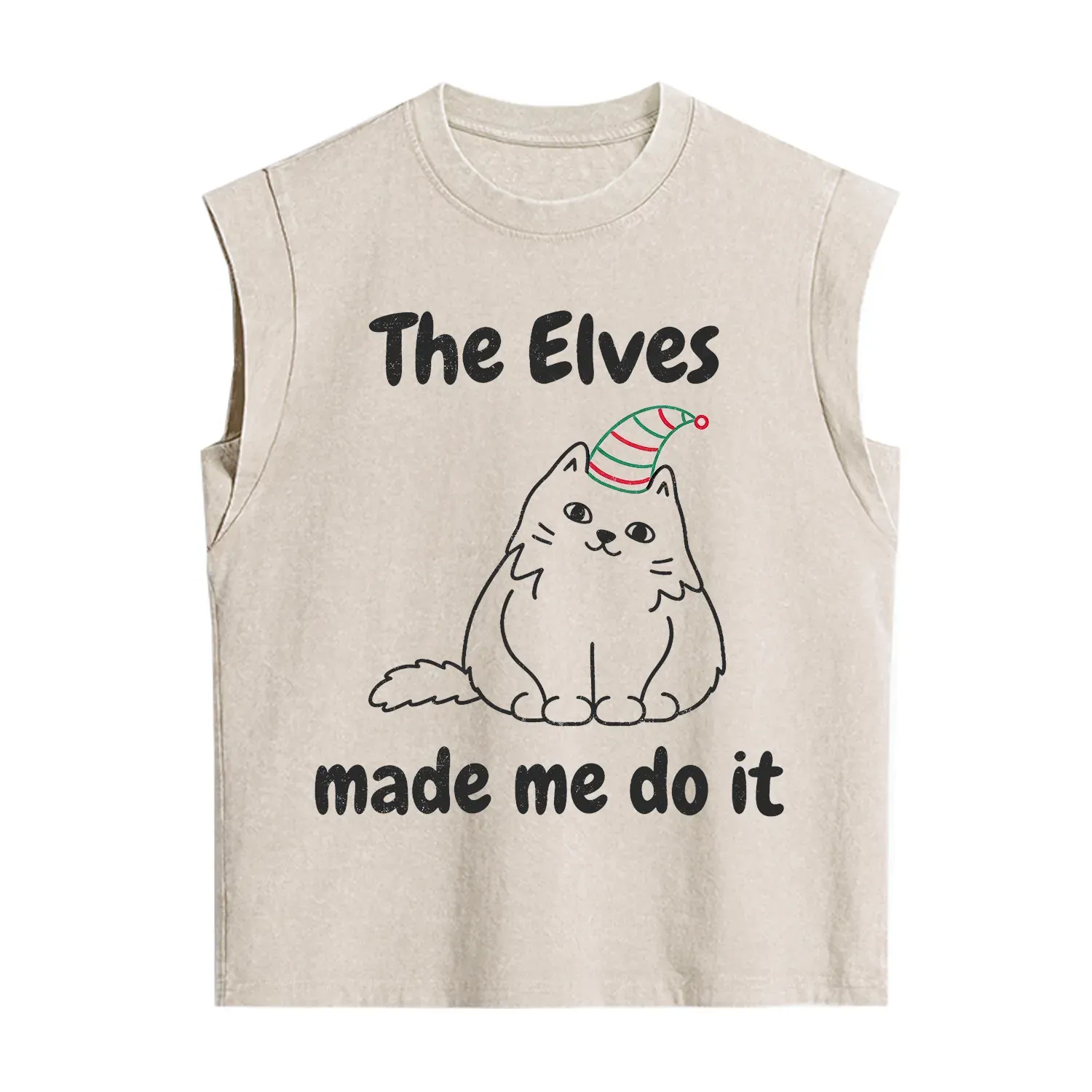 Purplehecate The Elves Made Me Do It Christmas Vintage Washed Tank