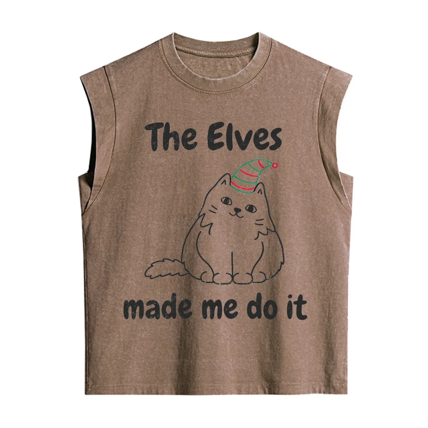 Purplehecate The Elves Made Me Do It Christmas Vintage Washed Tank