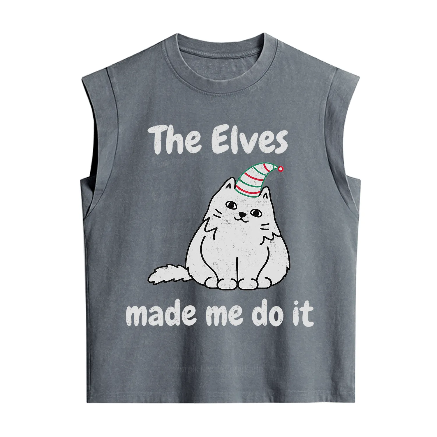 Purplehecate The Elves Made Me Do It Christmas Vintage Washed Tank
