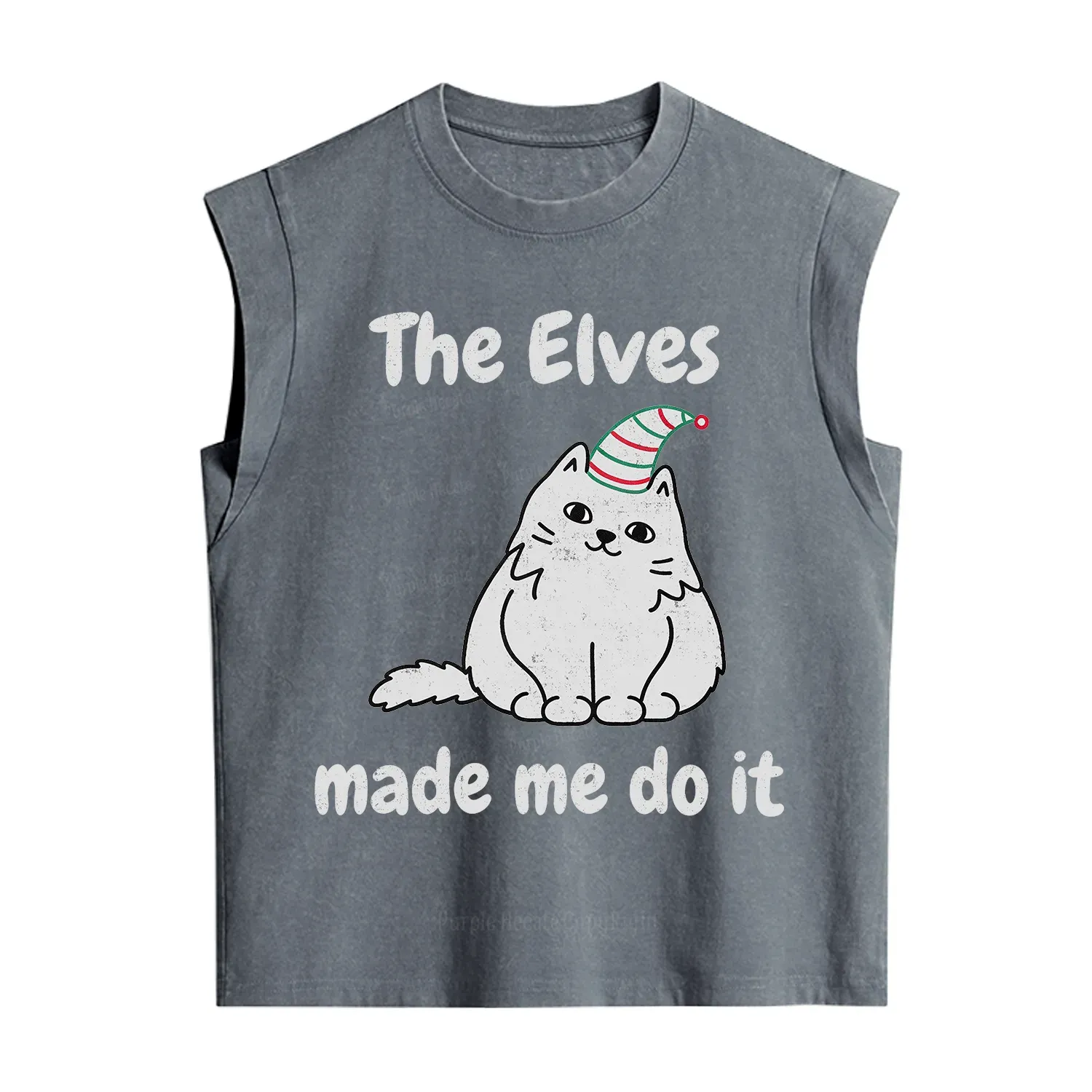 Purplehecate The Elves Made Me Do It Christmas Vintage Washed Tank