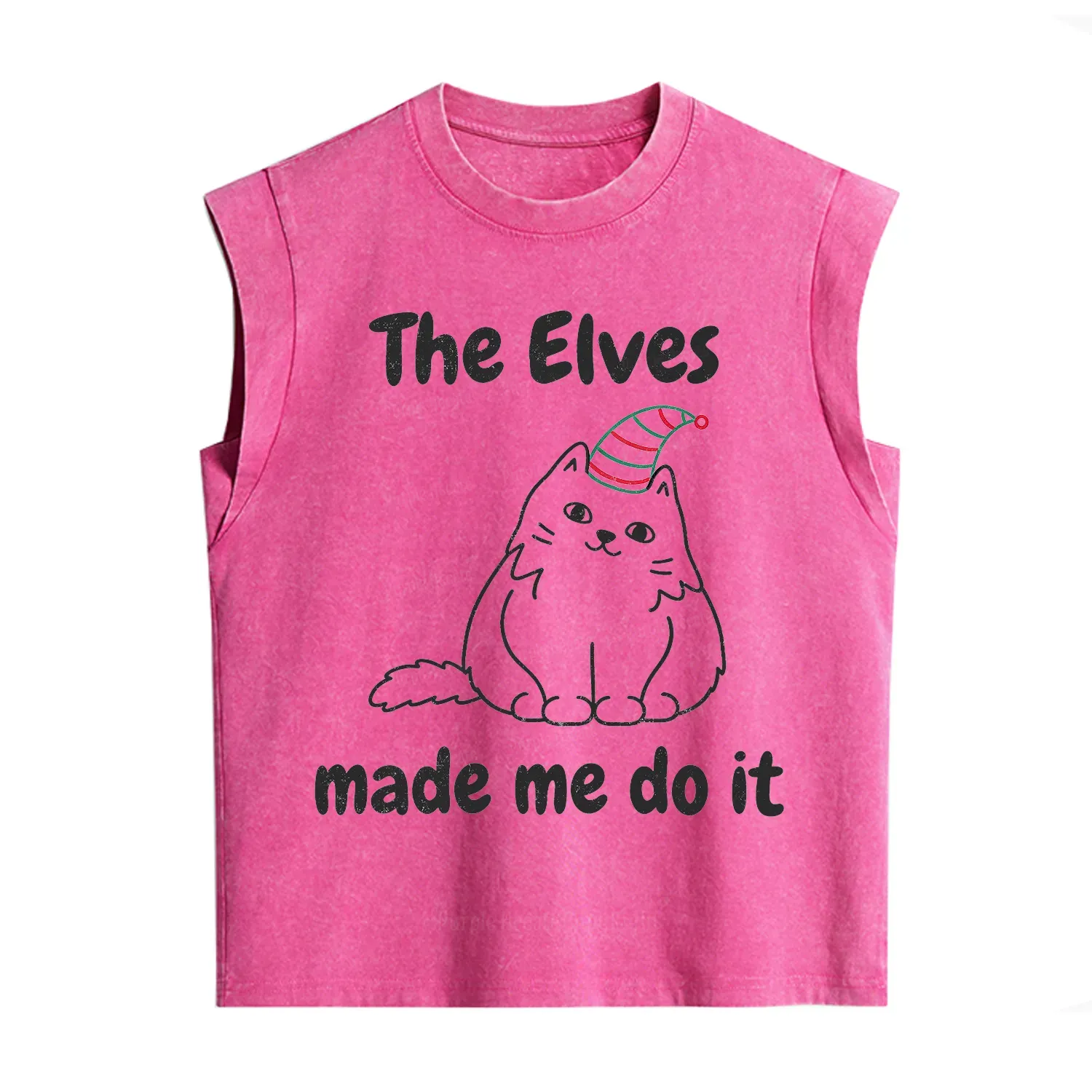 Purplehecate The Elves Made Me Do It Christmas Vintage Washed Tank