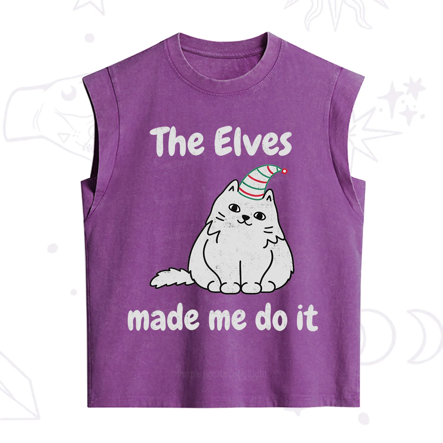 Purplehecate The Elves Made Me Do It Christmas Vintage Washed Tank