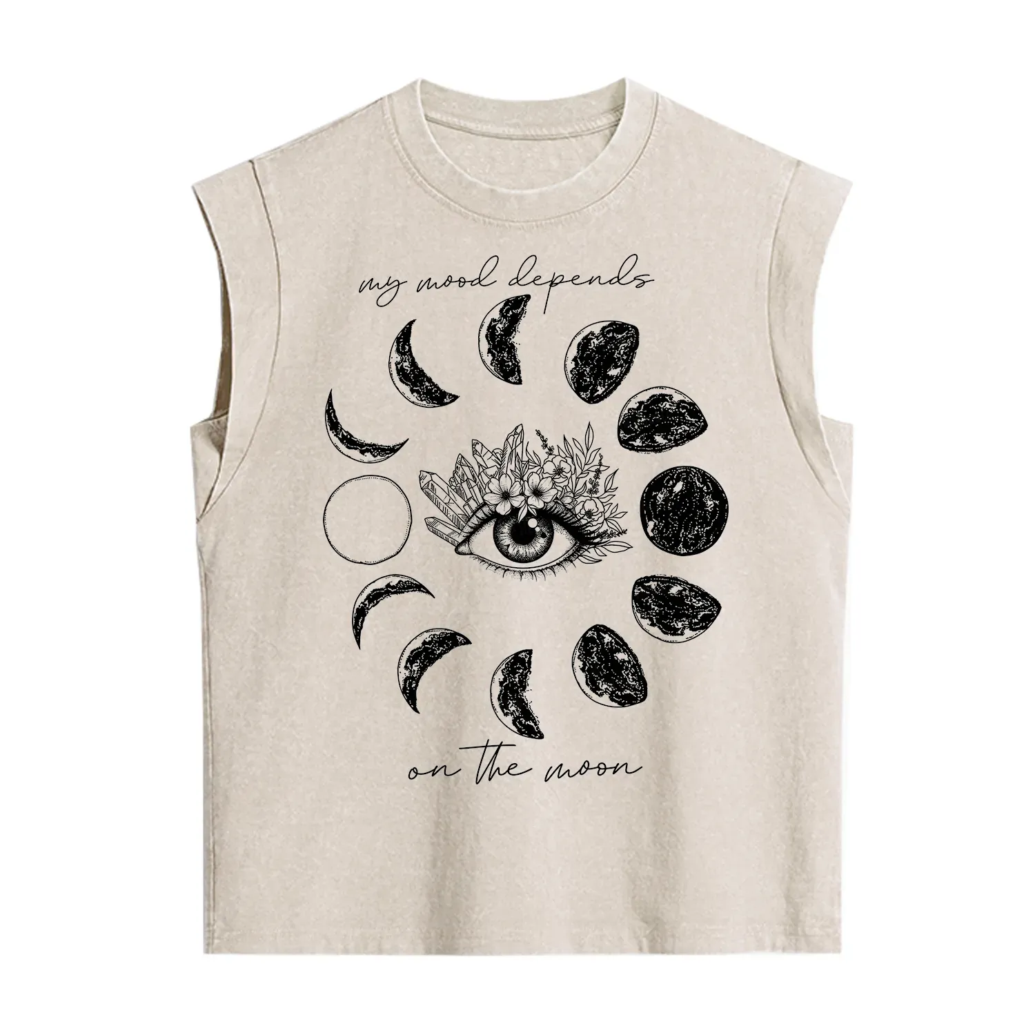 Purplehecate My Mood Depends On The Moon Vintage Washed Tank