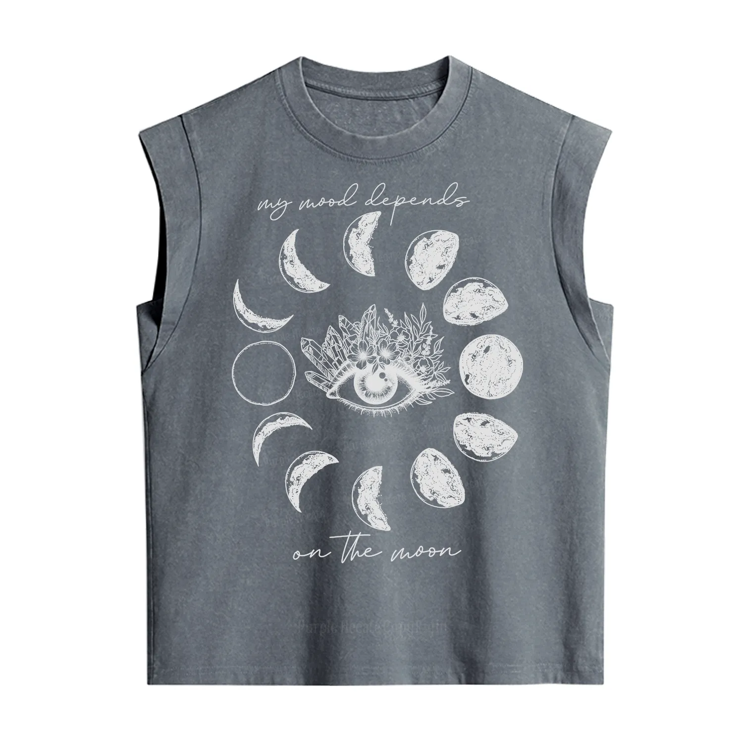 Purplehecate My Mood Depends On The Moon Vintage Washed Tank
