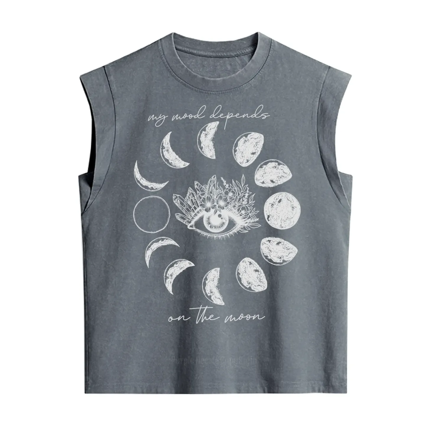 Purplehecate My Mood Depends On The Moon Vintage Washed Tank