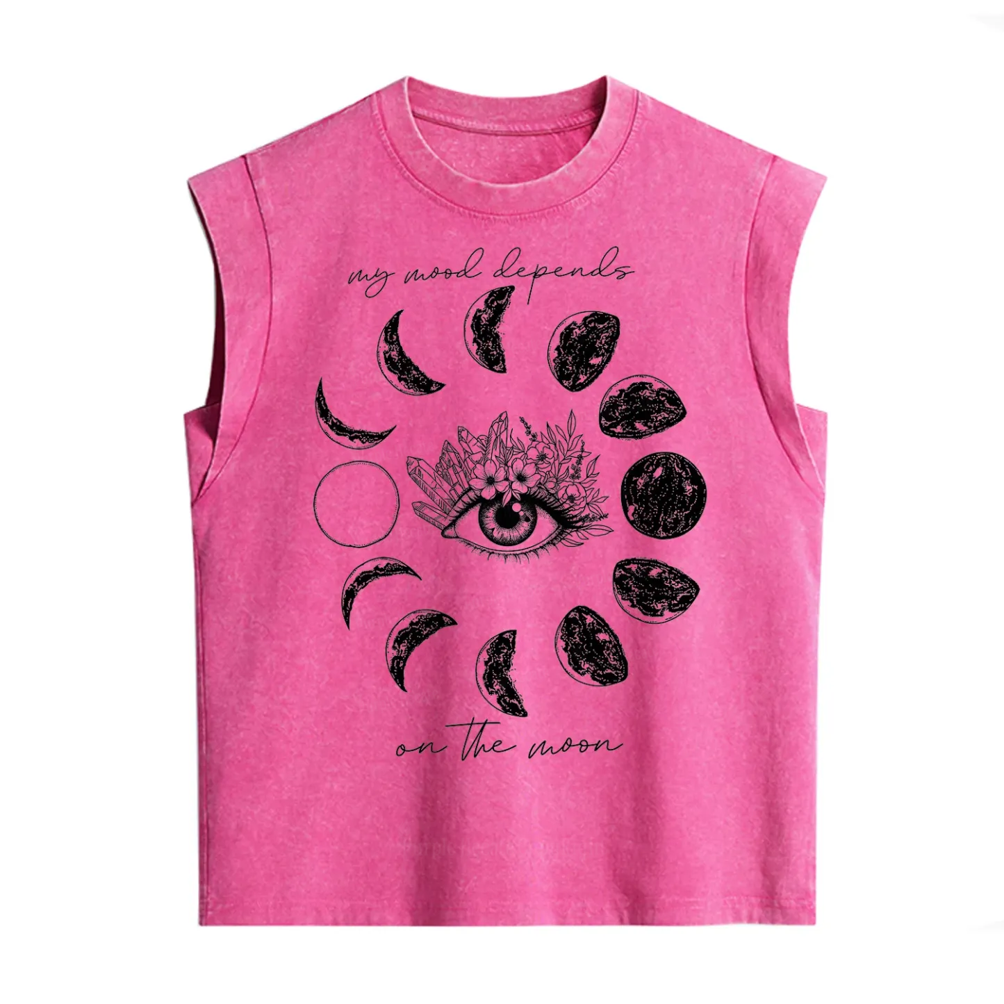 Purplehecate My Mood Depends On The Moon Vintage Washed Tank