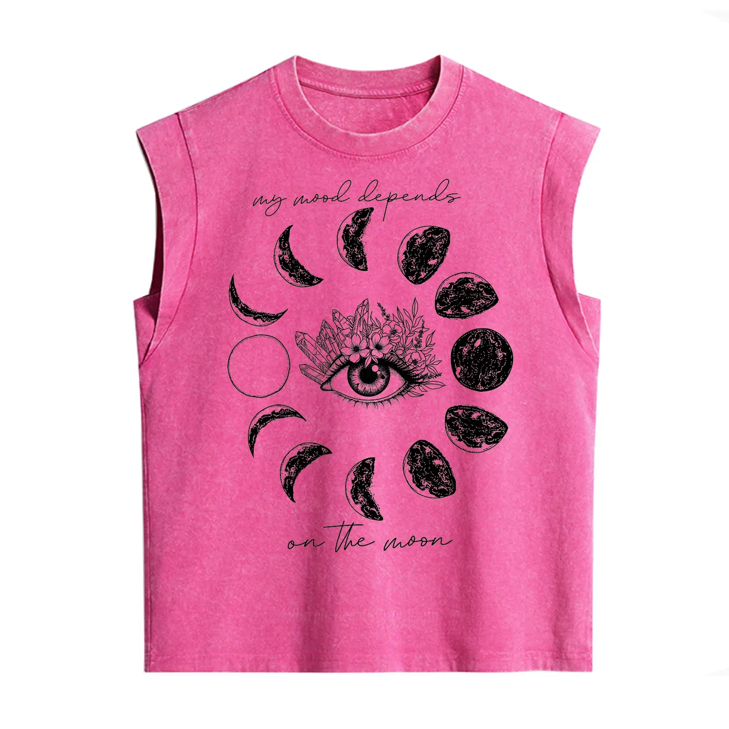 Purplehecate My Mood Depends On The Moon Vintage Washed Tank