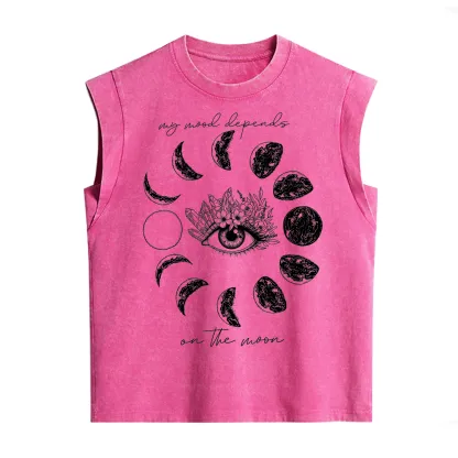 Purplehecate My Mood Depends On The Moon Vintage Washed Tank