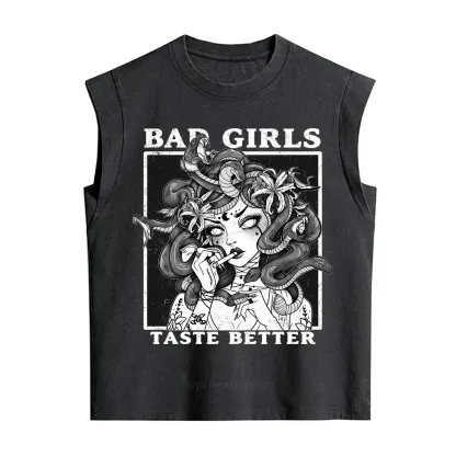 Purplehecate Bad Girls Taste Better Medusa Vintage Washed Tank