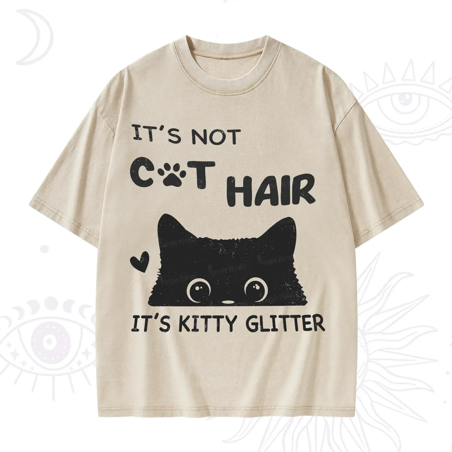 Purplehecate It's Not Cat Hair Washed T-Shirt
