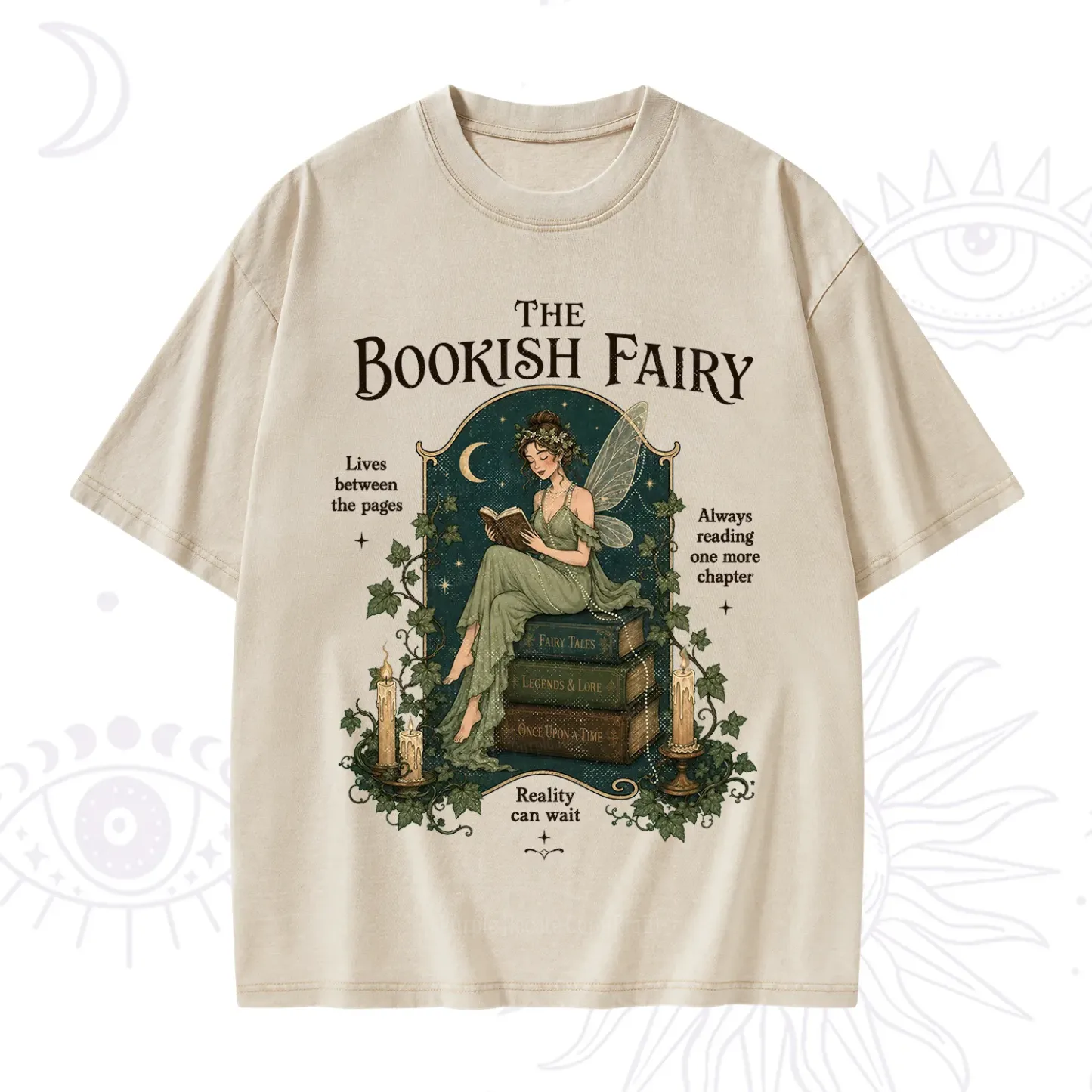 Purplehecate The Bookish Fairy Washed T-Shirt